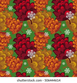Seamless pattern with decorative pine cones. Cute holiday Christmas background. Vector clip art.