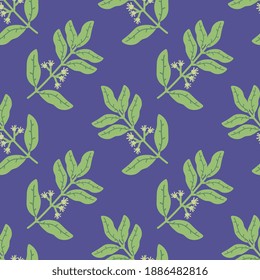 Seamless pattern with decorative plants