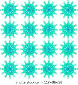  seamless pattern. Decorative round ornament. Geometric design element.