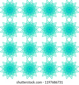  seamless pattern. Decorative round ornament. Geometric design element.