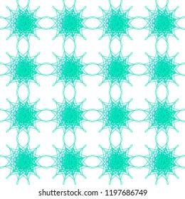  seamless pattern. Decorative round ornament. Geometric design element.