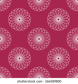 Seamless pattern with decorative round ornament