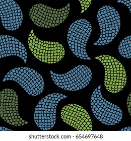 Seamless pattern with decorative shells. Vector illustration