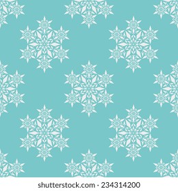Seamless pattern with decorative snowflakes
