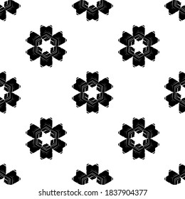 Seamless pattern with decorative snowflakes. Can be used for social media, posters, email, print, ads designs.