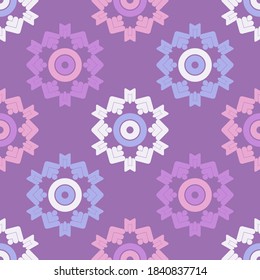 Patrón sin foco con copos de nieve decorativos. Se puede usar para medios sociales, afiches, correo electrónico, impresos, diseños de anuncios.