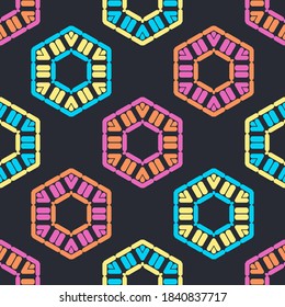 Seamless pattern with decorative snowflakes. Can be used for social media, posters, email, print, ads designs.