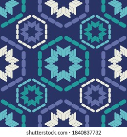 Seamless pattern with decorative snowflakes. Can be used for social media, posters, email, print, ads designs.