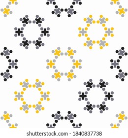 Seamless pattern with decorative snowflakes. Can be used for social media, posters, email, print, ads designs.