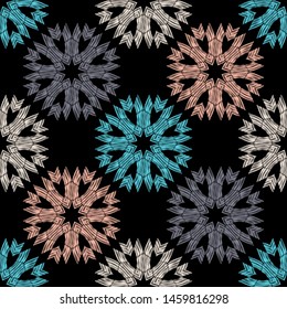 Seamless pattern with Decorative Snowflakes. Merry Christmas! Vector illustration. Can be used for wallpaper, textile, invitation card, wrapping, web page background.