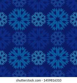 Seamless pattern with Decorative Snowflakes. Merry Christmas! Vector illustration. Can be used for wallpaper, textile, invitation card, wrapping, web page background.