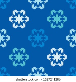 Seamless pattern with Decorative Snowflakes. Vector illustration for web design or print.