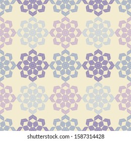 Seamless pattern with Decorative Snowflakes.  Vector illustration for web design or print.