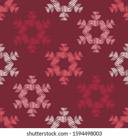 Seamless pattern with Decorative Snowflakes.  Vector illustration for web design or print.