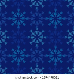 Seamless pattern with Decorative Snowflakes.  Vector illustration for web design or print.