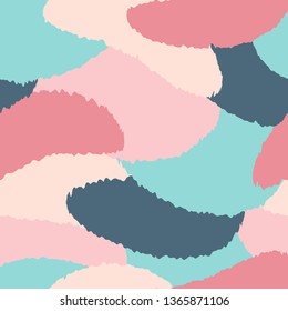 Seamless pattern with decorative spots in pastel colors. Abstract vector background. EPS10