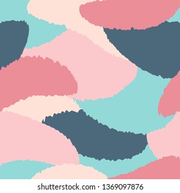 Seamless pattern with decorative spots in pastel colors. Abstract vector background. EPS10
