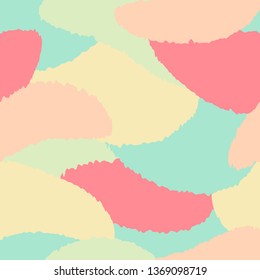 Seamless pattern with decorative spots in pastel colors. Abstract vector background. EPS10