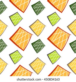seamless pattern with decorative square. The cloth. Abstraction. Textile