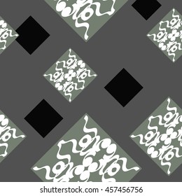 seamless pattern with decorative square. The cloth. Abstraction. Textile