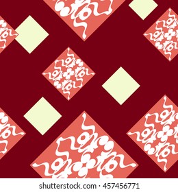 seamless pattern with decorative square. The cloth. Abstraction. Textile