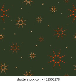 seamless pattern with decorative star. Abstraction