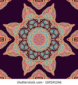 Seamless pattern with decorative stars