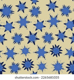 Seamless pattern with decorative stars, colors. Vector file for designs.