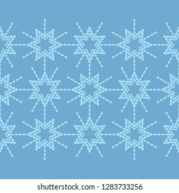 Seamless pattern with decorative stars. Stars consisting of points. Can be used for wallpaper, textile, invitation card, wrapping, web page background.