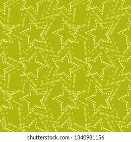 Seamless pattern with decorative stars. Stars from different squares. Stars in the sky. Can be used for wallpaper, textile, invitation card, wrapping, web page background.