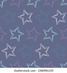 Seamless pattern with decorative stars. Stars from different squares. Stars in the sky. Can be used for wallpaper, textile, invitation card, wrapping, web page background.