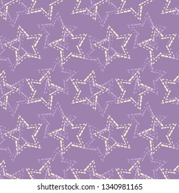Seamless pattern with decorative stars. Stars from different squares. Stars in the sky. Can be used for wallpaper, textile, invitation card, wrapping, web page background.