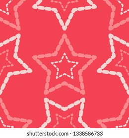 Seamless pattern with decorative stars. Stars in the sky. Can be used for wallpaper, textile, invitation card, wrapping, web page background.