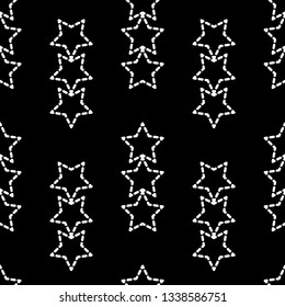 Seamless pattern with decorative stars. Stars in the sky. Can be used for wallpaper, textile, invitation card, wrapping, web page background.