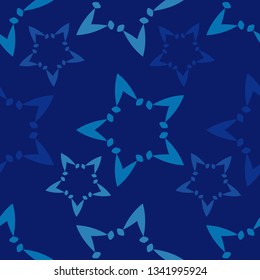 Seamless pattern with decorative stars. Stars in the sky. Can be used for wallpaper, textile, invitation card, wrapping, web page background.
