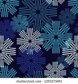Seamless pattern with decorative stars of stripes and zigzags. Simple design. Can be used for wallpaper, textile, invitation card, wrapping, web page background.
