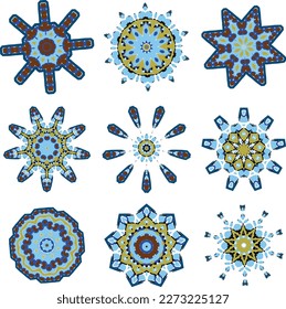 Seamless pattern with decorative stars. Vector file for designs.