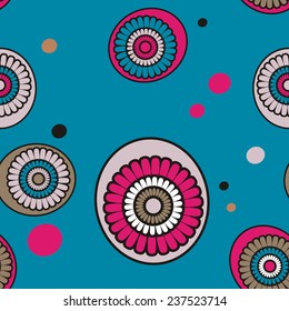 seamless pattern of decorative stylized flowers