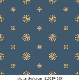 Seamless pattern of the decorative suns