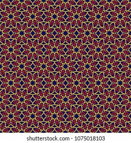 Seamless pattern decorative symmetries, ornament pattern vector illustration