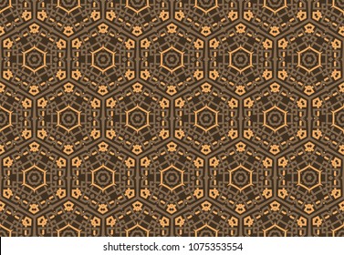 Seamless pattern decorative symmetries, ornament pattern vector illustration