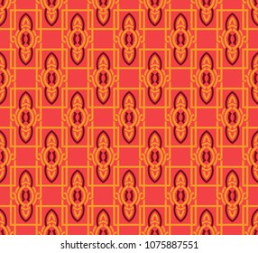 Seamless pattern decorative symmetries, ornament pattern vector illustration