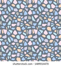 Seamless pattern with decorative terrazzo background vector illustration