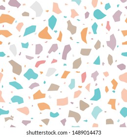 Seamless pattern with decorative terrazzo background vector illustration