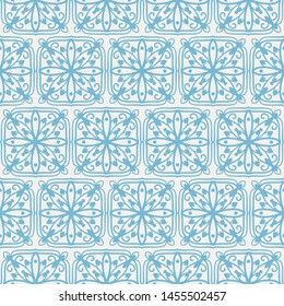 Seamless pattern of decorative tiles in retro style. Vector illustration