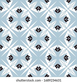 Seamless pattern of decorative tiles in retro style. Vector illustration