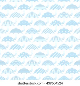 seamless pattern with decorative umbrellas.
