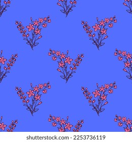 Nahtloses Muster mit dekorativen Vektorblumen