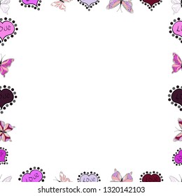 Seamless pattern. Decorative vintage frames and borders. Vector. Border design is pattern in doodles art style. Doodles pattern style.