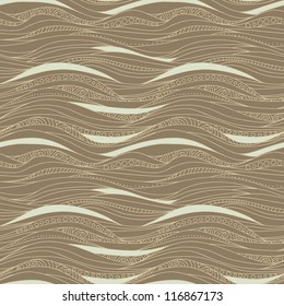 Seamless pattern with decorative waves.